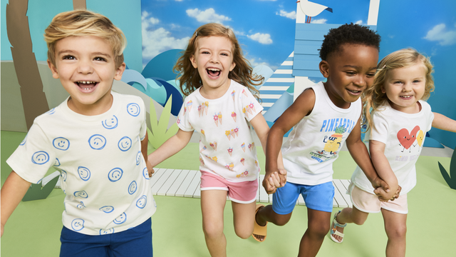 Children running and laughing 